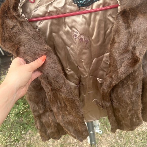 Real fur jacket dark brown - Picture 5 of 11